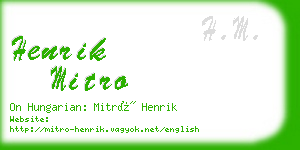 henrik mitro business card